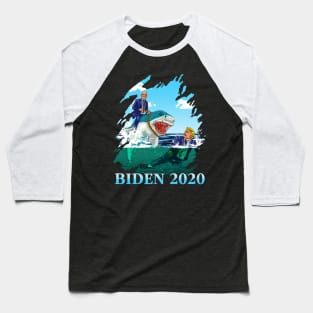 Joe Biden 2020 Trump Afraid Of Sharks Baseball T-Shirt